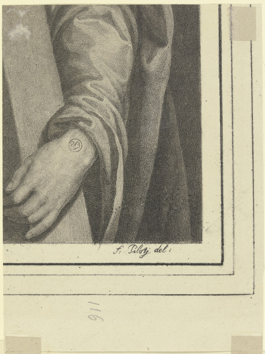 Christus und das Schweißtuch der Veronika (Fragment), aus der Folge "Königlich Baierischer Gemälde-S a Ferdinand Piloty