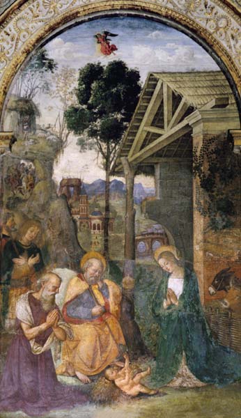 Pinturicchio / Adoration of the child a Pinturicchio