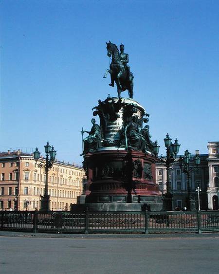 Equestrian monument to Tsar Nicholas I (1796-1855) 1856-59 (photo) a Piotr Klodt