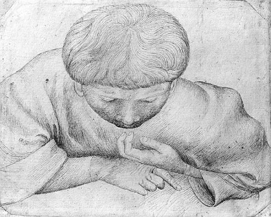 Boy reading, from the The Vallardi Album a Pisanello