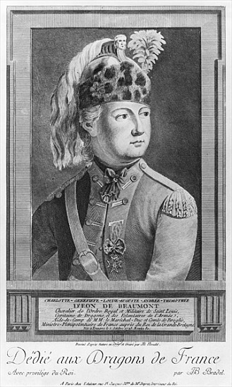 The Chevalier d''Eon as a Dragoon a P. Jean Baptiste Bradel