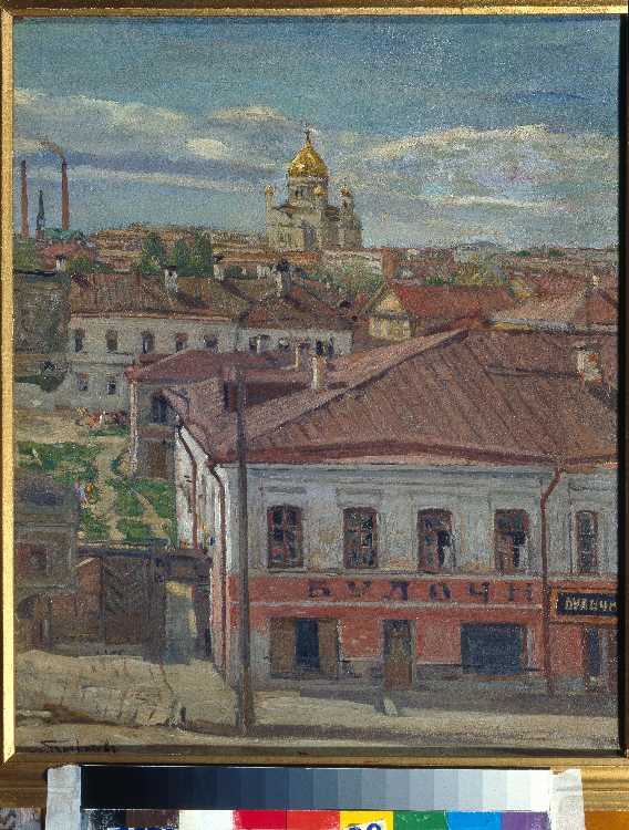 Blick auf Moskau, Anfang 20.  Jahrhundert a Pjotr Petrowitschev
