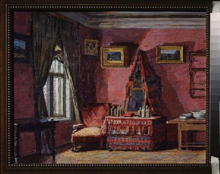 Schlafzimmer im Haus des Komponisten Pjotr Tschaikowski in Klin a PjotrIwanowitsch Petrowitschew