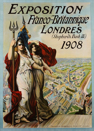 Exposition Franco-Britannique, Londres, (Shepherd''s Bush) 1908 a Poster d'autore