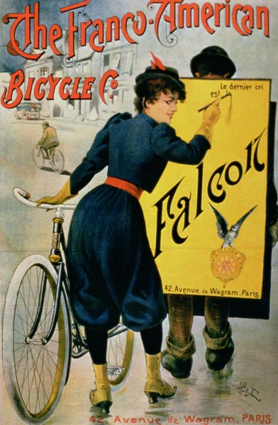 Poster advertising 'The Franco-American Bicycle Co.', Paris a Poster d'autore