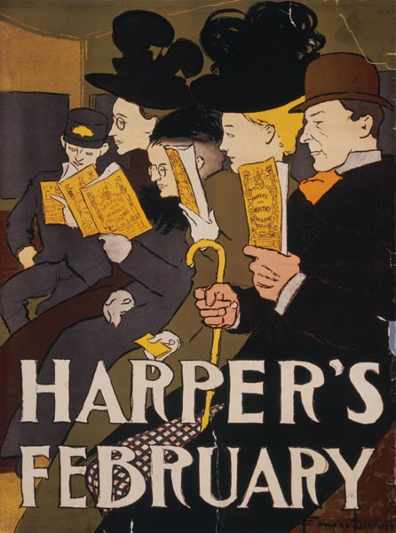Harper of February of Edward Penfield a Poster d'autore