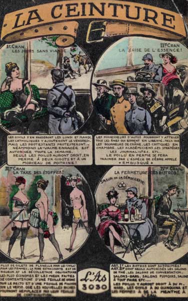 Satirical poster on the restrictions during the First World War a Poster d'autore