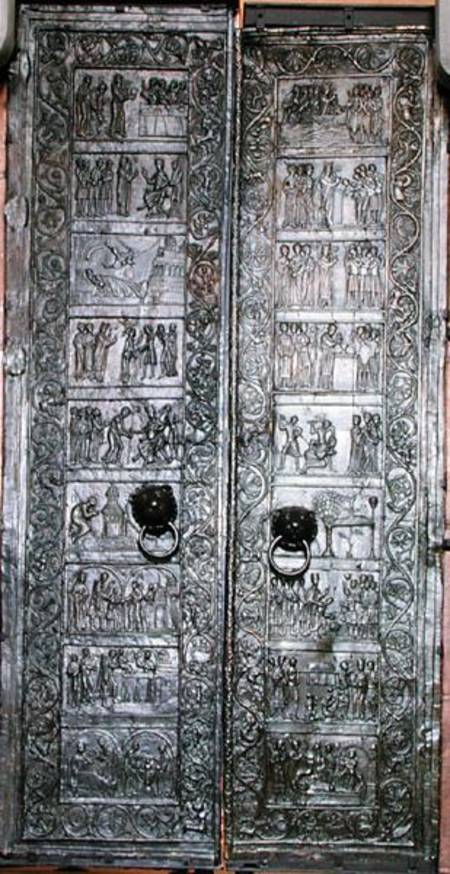 Doors depicting scenes from the life of St. Adalbert (939-97) a Polish School