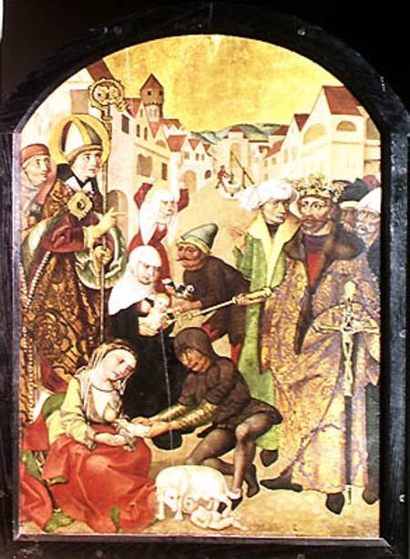 St. Stanislas (1030-79) watching the punishment of unfaithful wives as commanded by King Boleslas II a Polish School