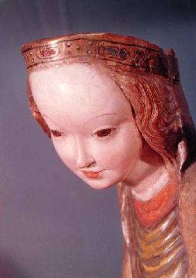 Virgin and Child, detail of the head of the Virgin