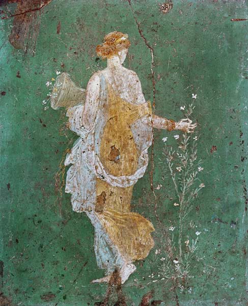 Flora con la cornucopia a Pompeji, Wandmalerei