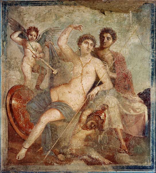 Are and Aphrodite a Pompeji, Wandmalerei