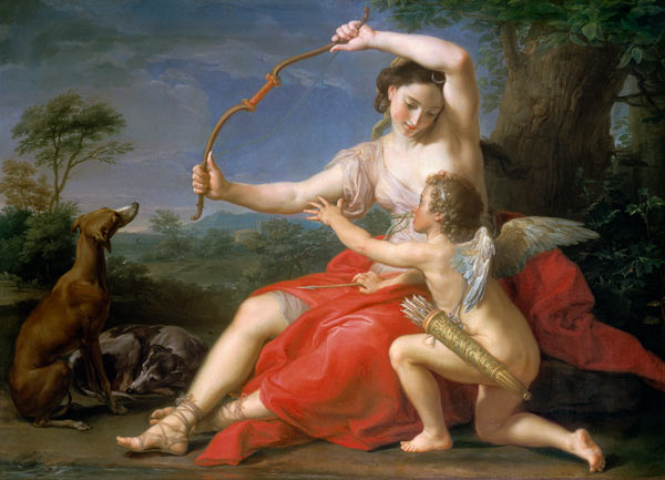 Diana breaks Cupidos bends a Pompeo Girolamo Batoni