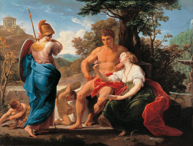 Herkules am Scheidewege zwischen Tugend und Wollust a Pompeo Girolamo Batoni