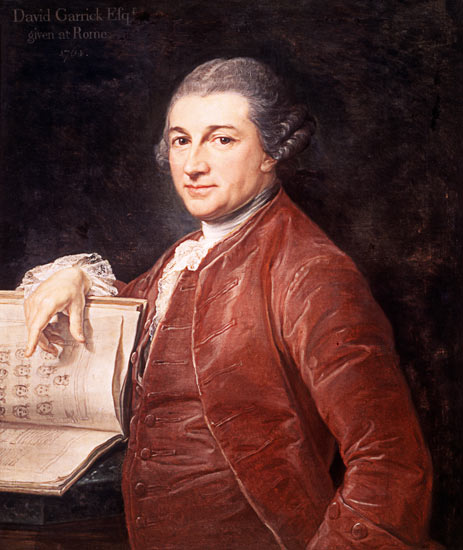 Portrait of David Garrick (1717-79) a Pompeo Girolamo Batoni