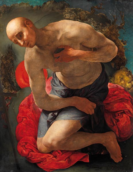 Der hl. Hieronymus als Büßer. a Pontormo,Jacopo Carucci da