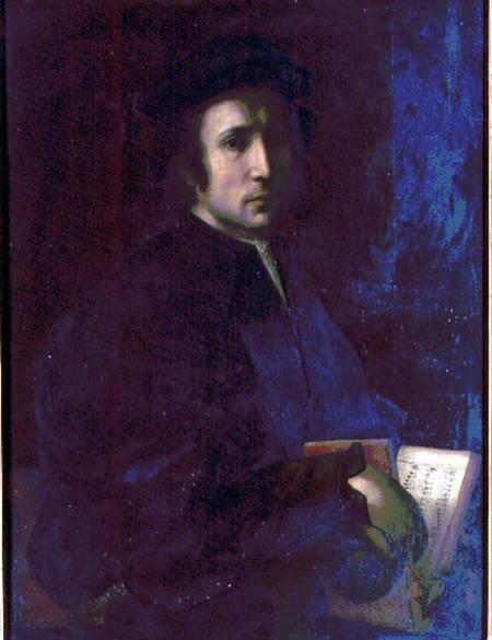 Portrait of the Musician Francesco dell'Ajolle a Pontormo,Jacopo Carucci da