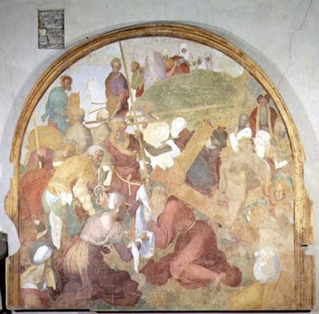 The Road to Calvary, lunette from the fresco cycle of the Passion a Pontormo,Jacopo Carucci da