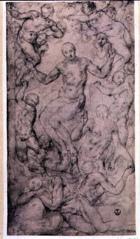Study for 'Christ in Glory' and 'The Creation of Eve' in the Church of San Lorenzo, Florence a Pontormo,Jacopo Carucci da