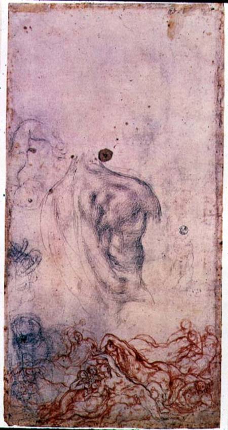 Study for a portrait of Cosimo I Giovinetto with other studies of writhing bodies a Pontormo,Jacopo Carucci da
