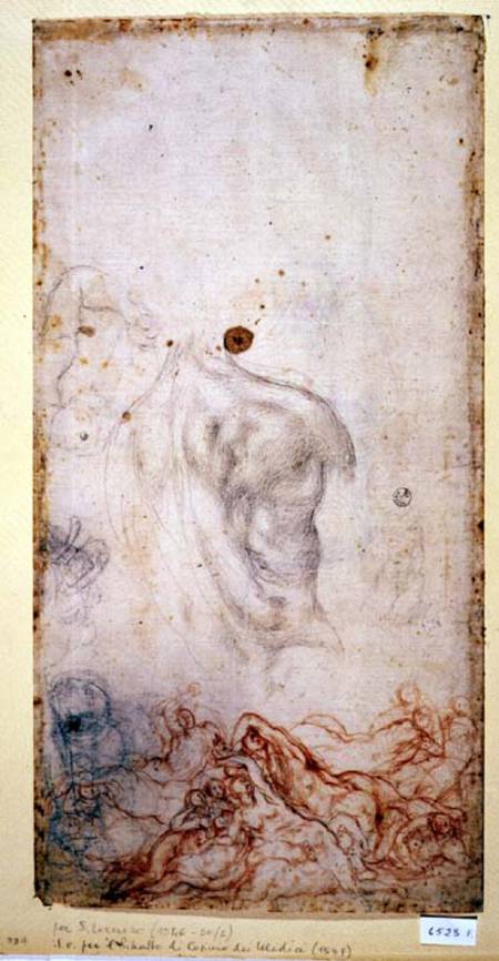 Study for the Resurrection of the Dead (chalk on paper) a Pontormo,Jacopo Carucci da