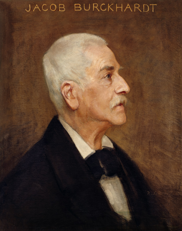 Portrait of the Philosopher Jacob Burckhardt a Portraitmaler (19.Jh.)