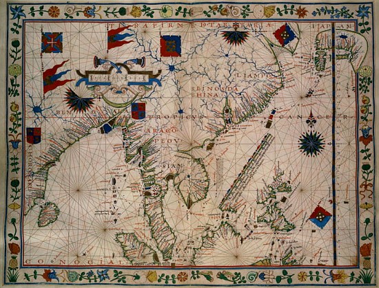 HM 41 (12) The Far East, from a portolan atlas, Fernao vaz Dourado (1520-c.1580) 1570 a Portuguese School