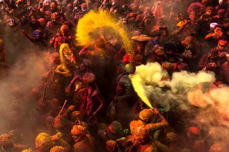 Holi Celebration at Nandgaon Temple 4