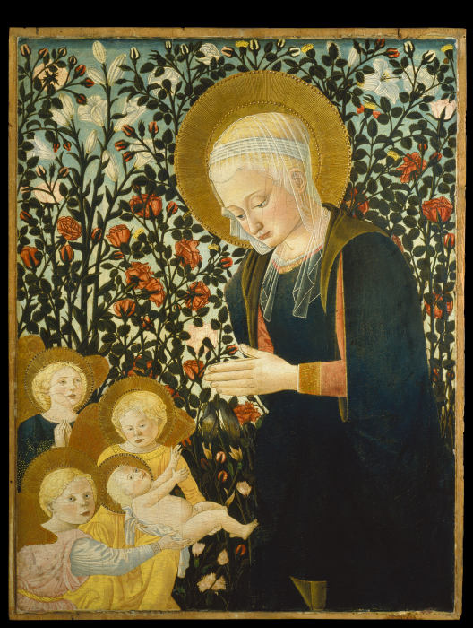 Madonna with Child and Angels a Pseudo-Pier Francesco Fiorentino (Pesellini-Lippi-Imitator)