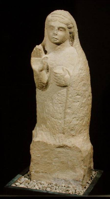 Funerary stela in the form of a statuette a Punic
