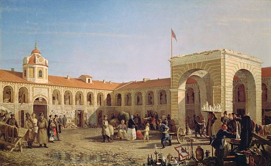 Apraksin Market in St. Petersburg a Pyotr Petrovich Vereshchagin