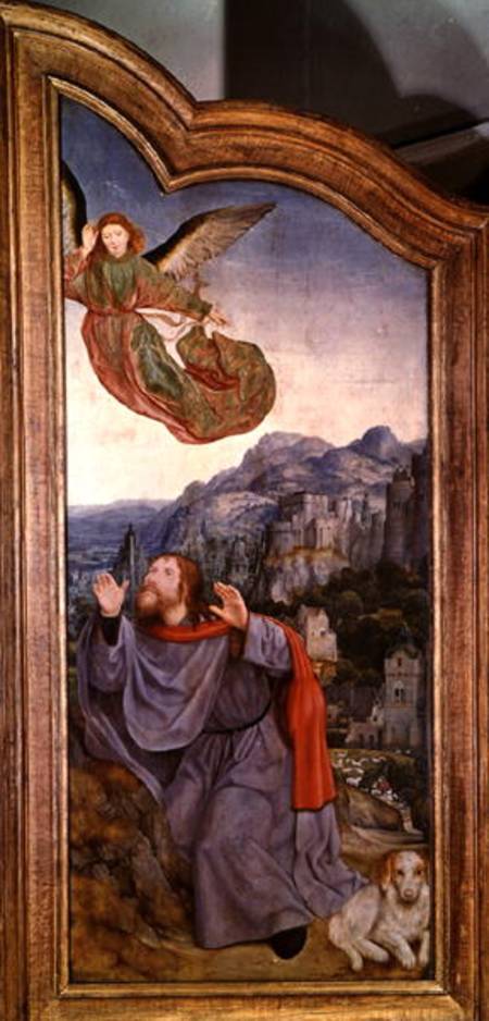 The Holy Kinship, or the Altarpiece of St. Anne, detail of the left panel depicting the Annunciation a Quentin Massys or Metsys