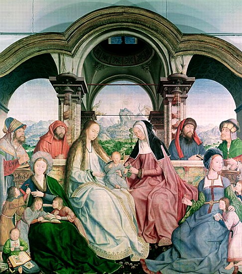 The Holy Kinship, or the Altarpiece of St. Anne, detail of central panel a Quentin Massys or Metsys
