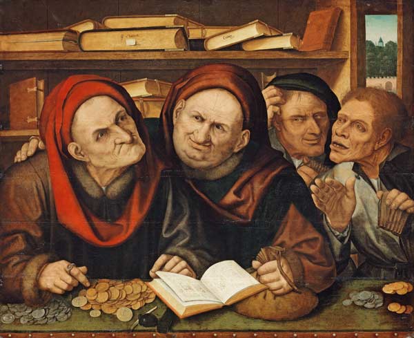 Suppliant Peasants In The Office Of Two Tax Collectors a Quinten Massys