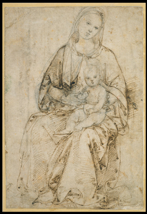 Seated Madonna and Child a Raffael