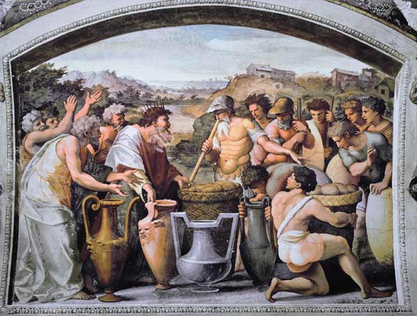 Raphael /Abraham and Melchizedek /c.1515 a Raffaello Sanzio