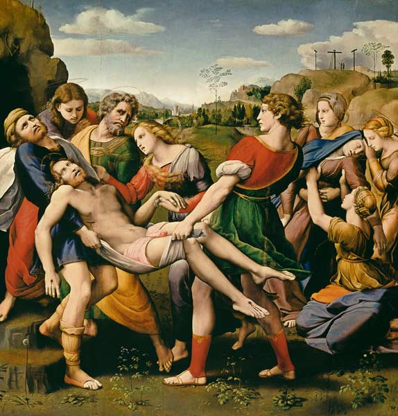 Trasporto del cristo morto (Pala Baglioni - Deposizione Borghese) a Raffaello Sanzio