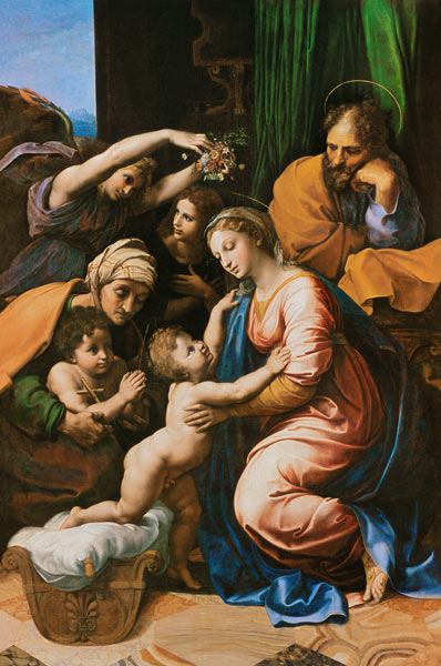 The Holy Family (the great Holy Family of Franz I.) a Raffaello Sanzio