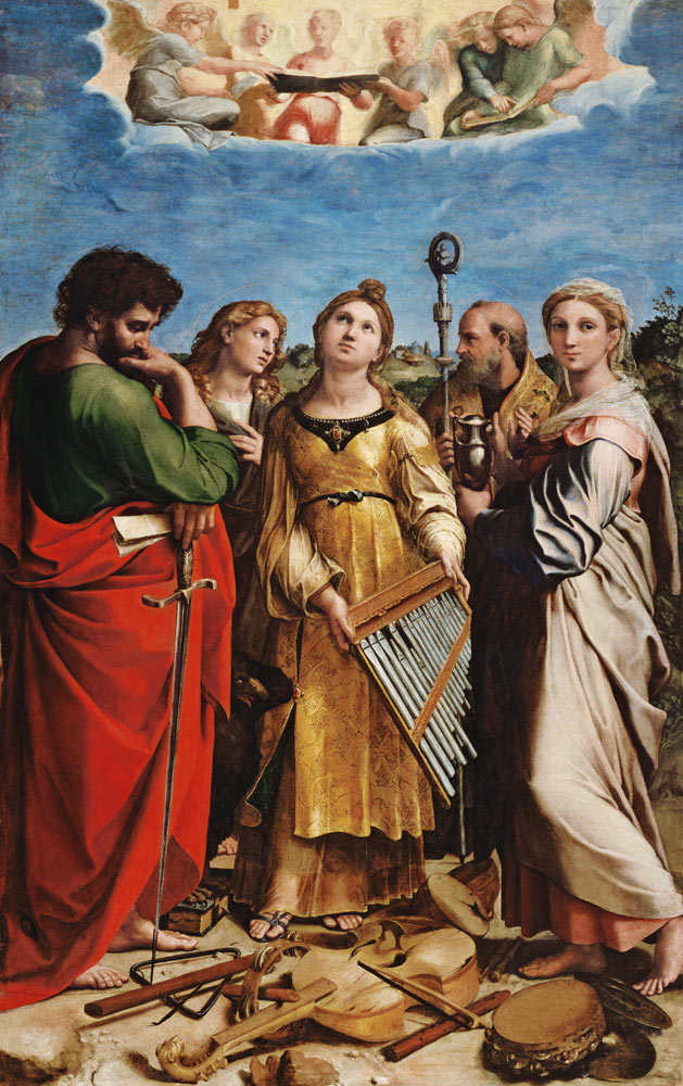 Holy Cäcilie with saints a Raffaello Sanzio