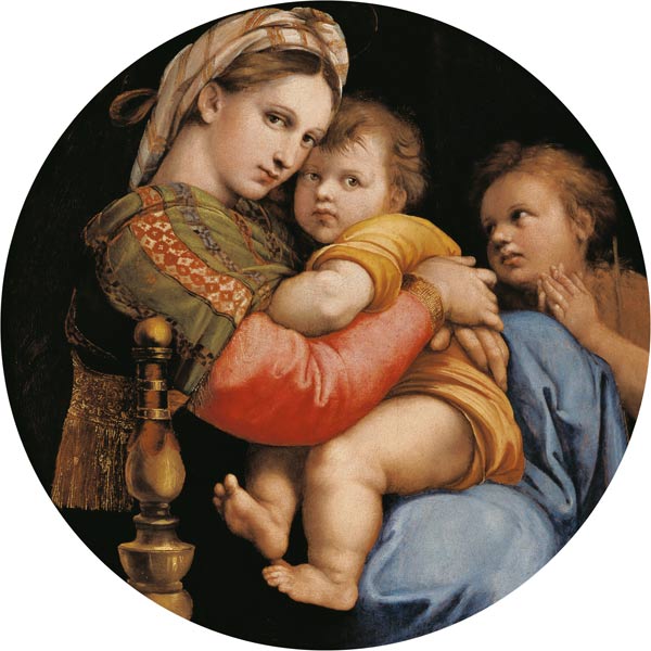 Madonna della Sedia (Tondo) a Raffaello Sanzio