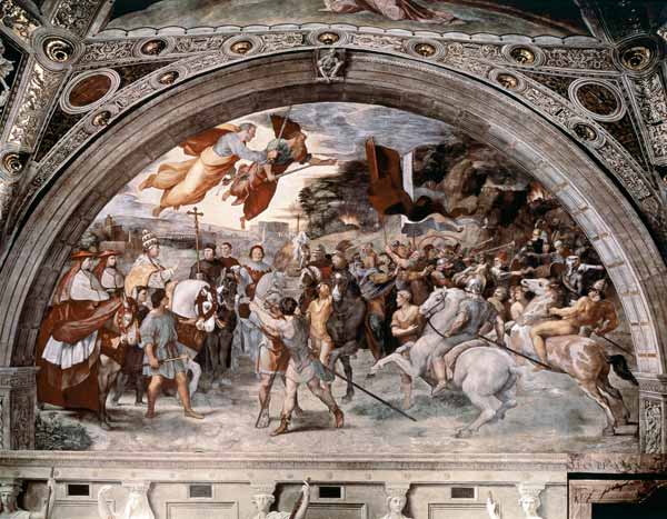 Pope Leo I (c.390-461) Repulsing Attila (c.406-453) a Raffaello Sanzio