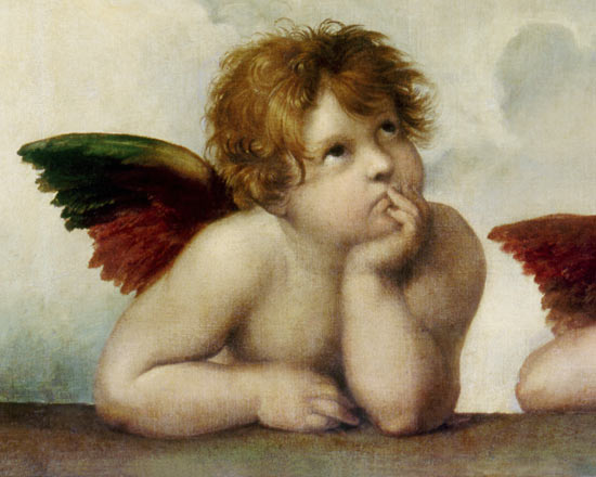 Cherubs - Engel V (Detail Sistine Madonna) a Raffaello Sanzio
