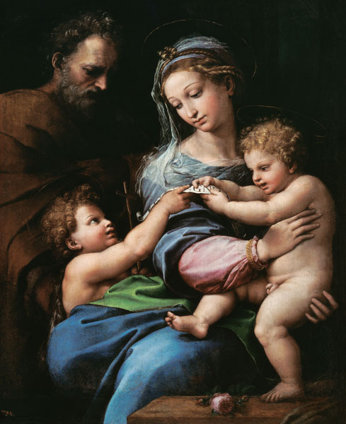 Raphael / Madonna with the rose / c.1518 a Raffaello Sanzio