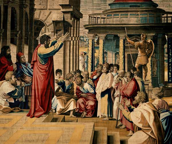 Sermon of St. Paul in Athens a Raffaello Sanzio