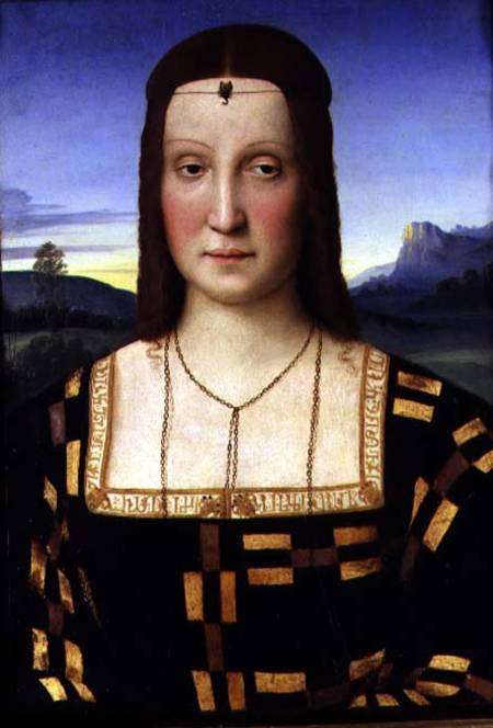 Portrait of Elizabeth Gonzaga a Raffaello Sanzio