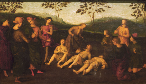 Raffael / Miracle of St. Eusebius a Raffaello Sanzio