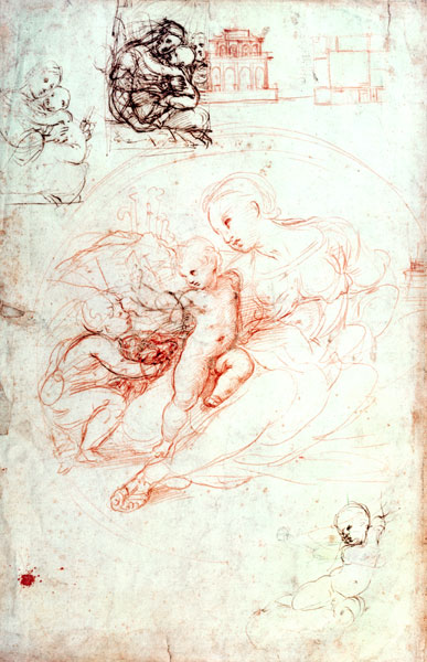 Study for the Alba Madonna, c.1508-09 a Raffaello Sanzio