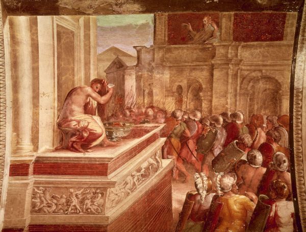 Raphael / David and Bathsheba / Fresco a Raffaello Sanzio