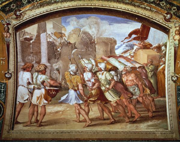 Raphael / The Fall of Jericho / c.1515 a Raffaello Sanzio