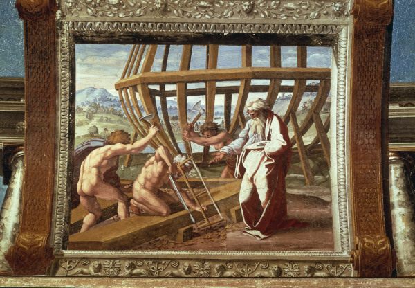 Raphael /The building of the Ark /c.1515 a Raffaello Sanzio